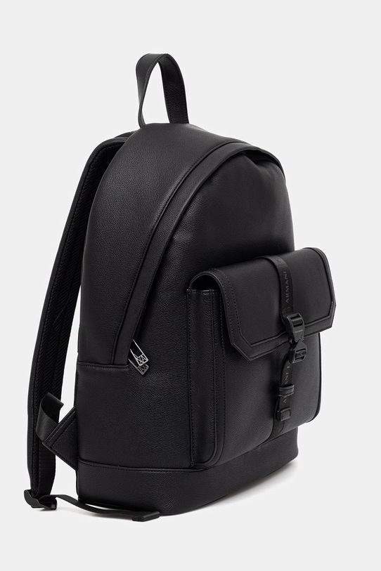 Armani Exchange plecak męski z imitacji skóry XM002565.AF22537 czarny SS26