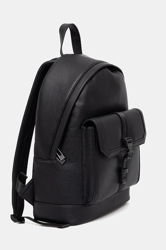 Armani Exchange plecak męski z imitacji skóry XM002565.AF22537 czarny SS26