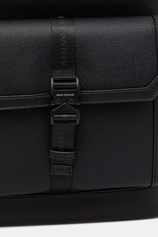 Armani Exchange plecak męski z imitacji skóry czarny XM002565.AF22537