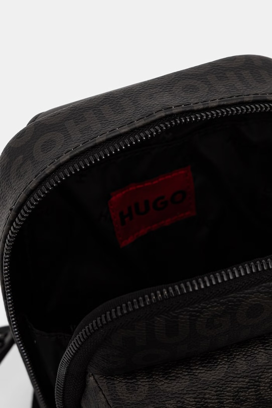 HUGO plecak męski z imitacji skóry Quantic Monostrap 50564323 czarny