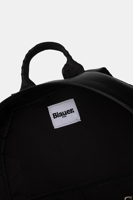 Blauer plecak męski z imitacji skóry czarny NUBPU01