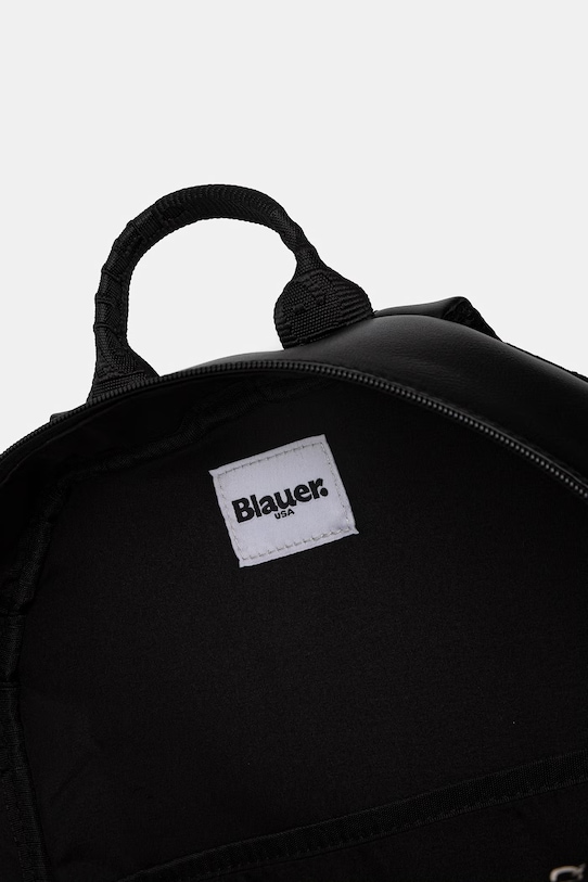 Blauer plecak męski z imitacji skóry czarny NUBPU01