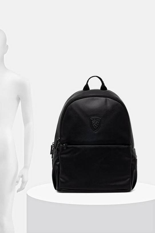 Blauer plecak męski z imitacji skóry NUBPU01