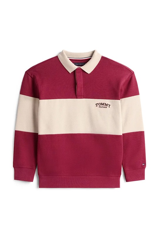 Tommy Hilfiger longsleeve bawełniany dziecięcy KB0KB10047.128.176.PPY2 czerwony SS26