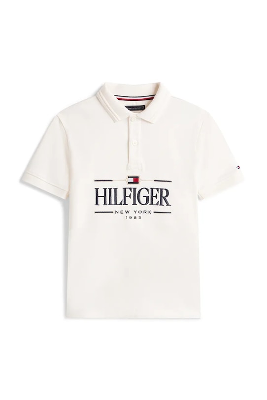 Tommy Hilfiger polo bawełniane dziecięce KB0KB10359.98.PPY2 biały SS26