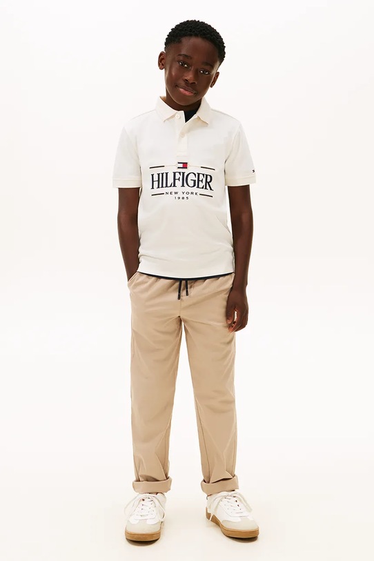 Tommy Hilfiger polo bawełniane dziecięce biały KB0KB10359.98.PPY2