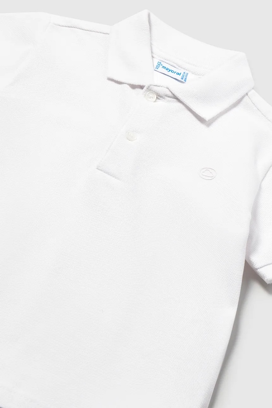 Chłopiec Mayoral polo bawełniane dziecięce 102.3E.Baby.PPY2 biały