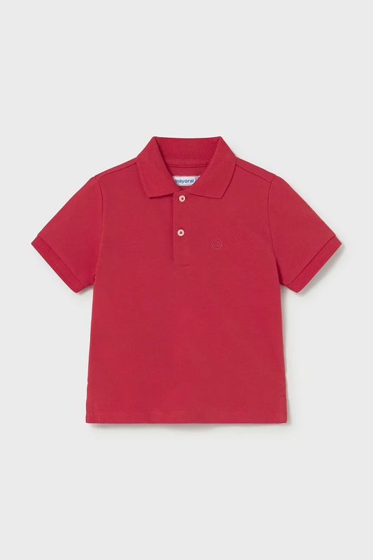 Παιδικά βαμβακερά μπλουζάκια πόλο Mayoral βαμβάκι κόκκινο 102.3E.Baby.PPY2