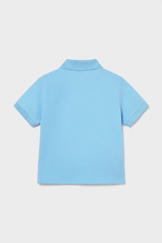 Mayoral polo bawełniane dziecięce 102.3E.Baby.PPY2 niebieski SS26