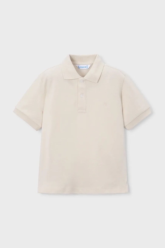Mayoral polo bawełniane dziecięce bawełna beżowy 150.5A.Mini.PPY2