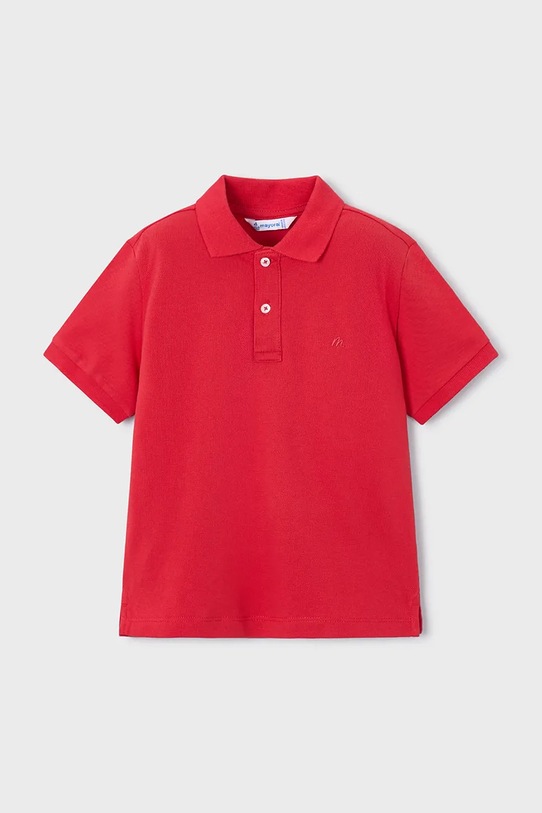 Mayoral polo bawełniane dziecięce bawełna czerwony 150.5A.Mini.PPY2