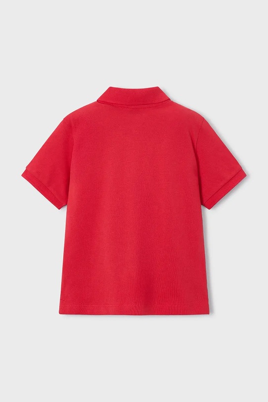 Mayoral polo bawełniane dziecięce 150.5A.Mini.PPY2 czerwony SS26