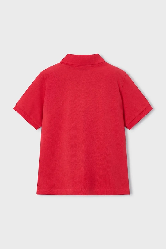 Mayoral polo bawełniane dziecięce 150.5A.Mini.PPY2 czerwony SS26
