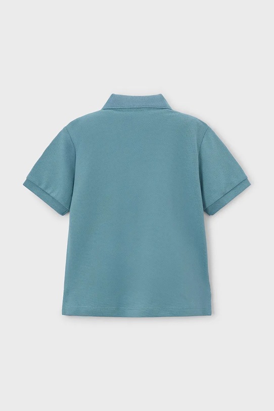 Mayoral polo bawełniane dziecięce 150.5A.Mini.PPY2 turkusowy SS26