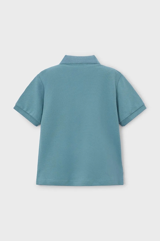 Mayoral polo bawełniane dziecięce 150.5A.Mini.PPY2 turkusowy SS26