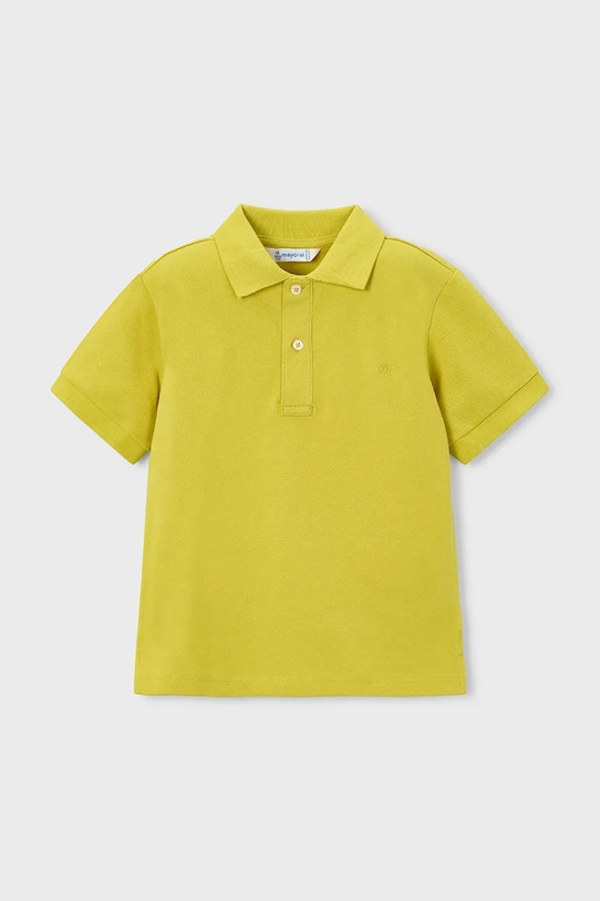 Mayoral polo bawełniane dziecięce 150.5A.Mini.PPY2 zielony SS26