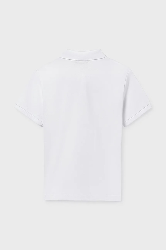 Mayoral polo bawełniane dziecięce 890.7F.Junior.PPY2 biały SS26