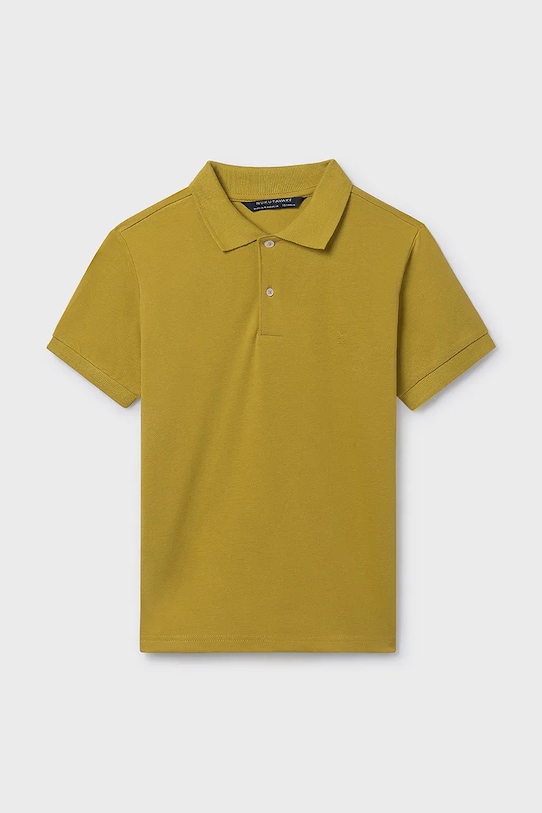 Παιδικά βαμβακερά μπλουζάκια πόλο Mayoral βαμβάκι πράσινο 890.7F.Junior.PPY2