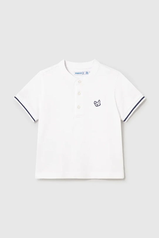 Mayoral polo dziecięce z elastanem biały 1106.3A.Baby.PPY2