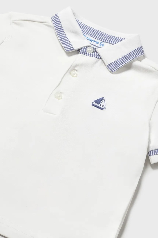 Παιδικό πουκάμισο πόλο Mayoral λευκό 1107.3B.Baby.PPY2