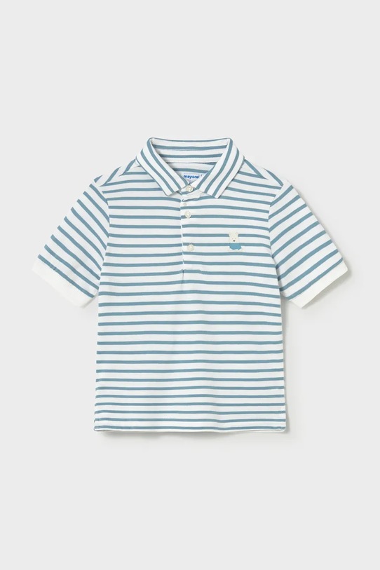 Mayoral polo bawełniane dziecięce wzorzyste biały 1110.3F.Baby.PPY2