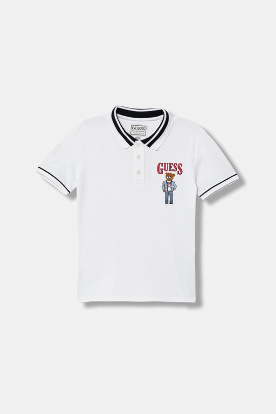 Guess polo bawełniane bawełna biały L6RP01.KBV51.PPY2