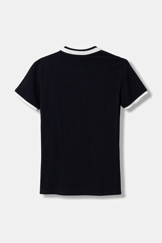 Bombažen polo Guess L6RP01.KBV51.PPY2 mornarsko modra SS26