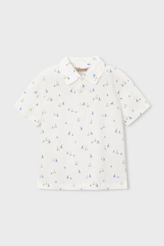 Παιδικό πουκάμισο πόλο Mayoral 3101.5A.Mini.PPY2 λευκό SS26