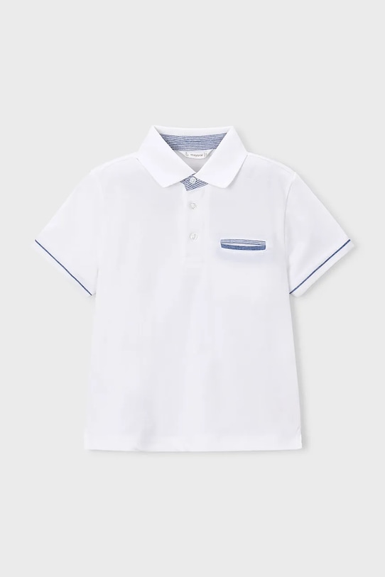 Mayoral polo bawełniane dziecięce z elastanem biały 3103.5B.Mini.PPY2