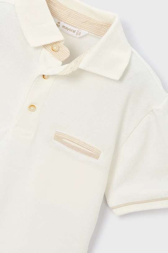 Mayoral polo bawełniane dziecięce beżowy 3103.5B.Mini.PPY2
