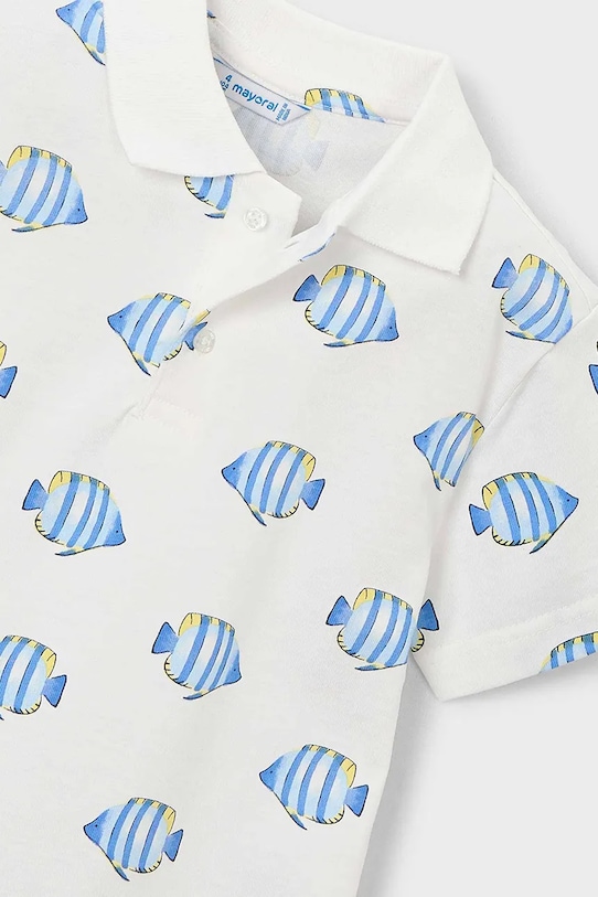 Mayoral polo bawełniane dziecięce biały 3104.5C.Mini.PPY2
