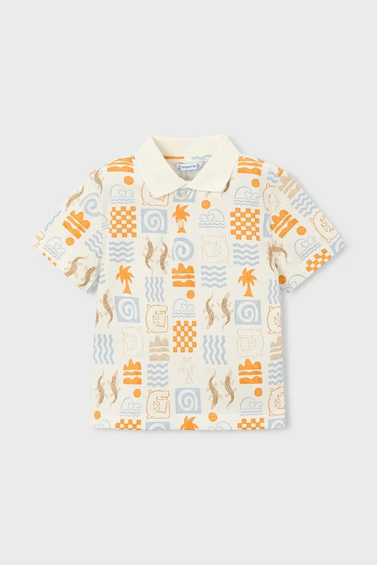 Mayoral polo bawełniane dziecięce 3104.5C.Mini.PPY2 biały SS26