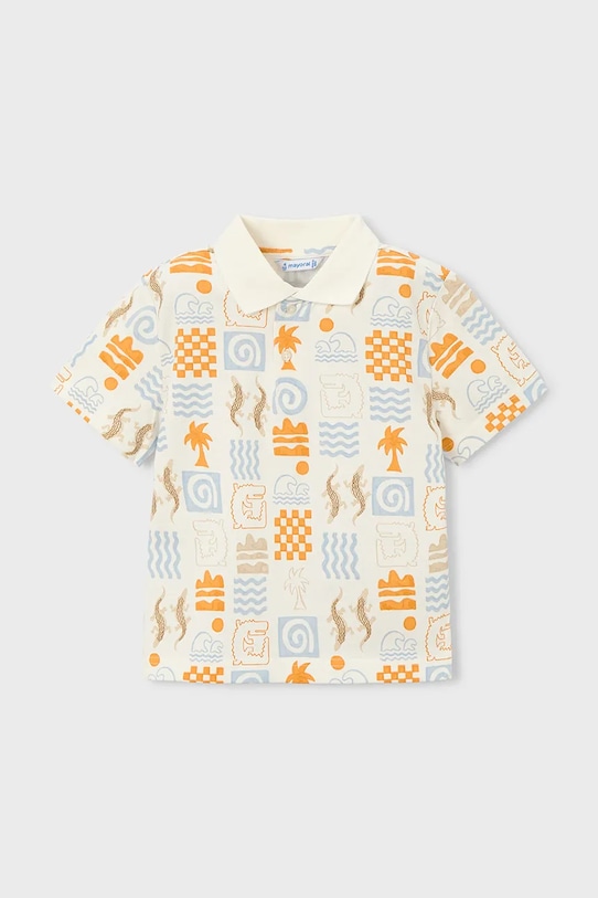 Mayoral polo bawełniane dziecięce 3104.5C.Mini.PPY2 biały SS26