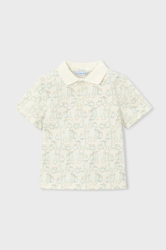 Mayoral polo bawełniane dziecięce 3104.5C.Mini.PPY2 biały SS26