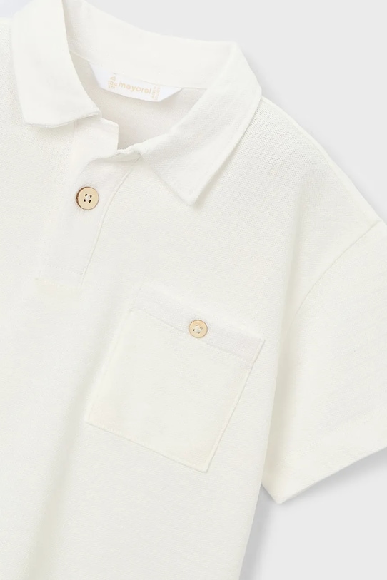 Παιδικά βαμβακερά μπλουζάκια πόλο Mayoral μπεζ 3105.5C.Mini.PPY2