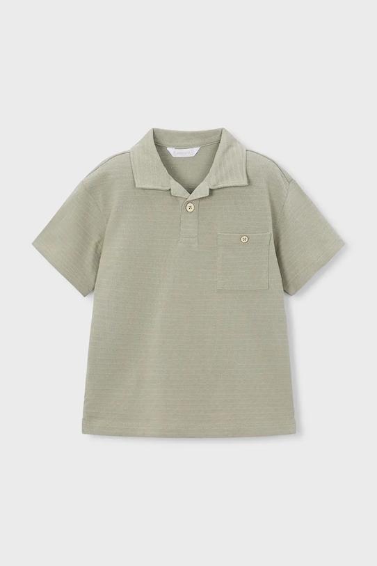 Mayoral tricouri polo din bumbac pentru copii uni verde 3105.5C.Mini.PPY2
