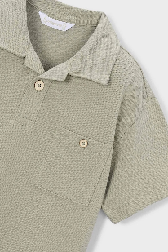 Băieți Mayoral tricouri polo din bumbac pentru copii 3105.5C.Mini.PPY2 verde