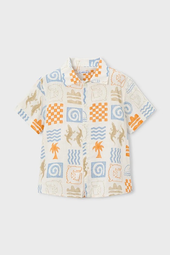 Mayoral polo dziecięce wzorzyste beżowy 3115.5D.Mini.PPY2