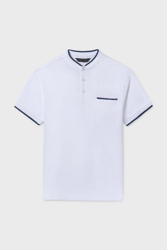 Mayoral polo bawełniane dziecięce bawełna biały 6163.7B.Junior.PPY2