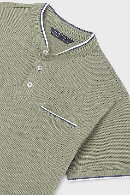 Παιδικά βαμβακερά μπλουζάκια πόλο Mayoral πράσινο 6163.7B.Junior.PPY2