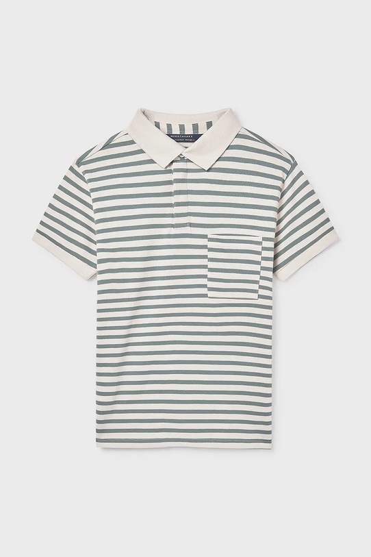 Mayoral polo bawełniane dziecięce 6164.7B.Junior.PPY2 beżowy SS26