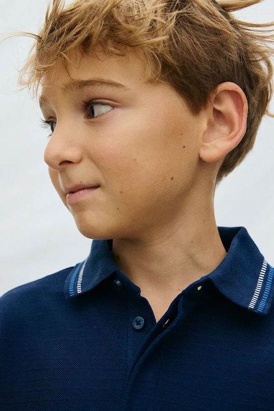 Mayoral polo bawełniane dziecięce 6164.7B.Junior.PPY2 granatowy