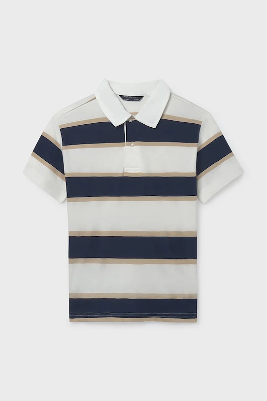 Mayoral polo bawełniane dziecięce wzorzyste biały 6167.7E.Junior.PPY2