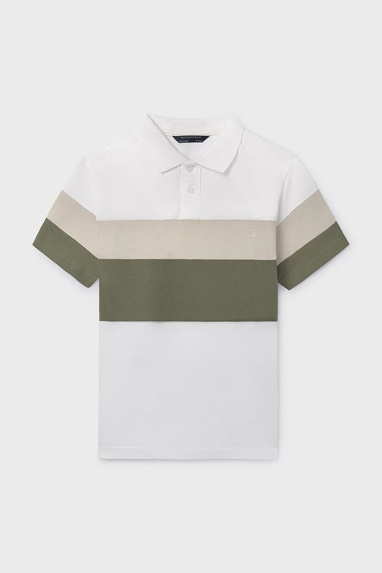 Παιδικά βαμβακερά μπλουζάκια πόλο Mayoral βαμβάκι λευκό 6168.7G.Junior.PPY2