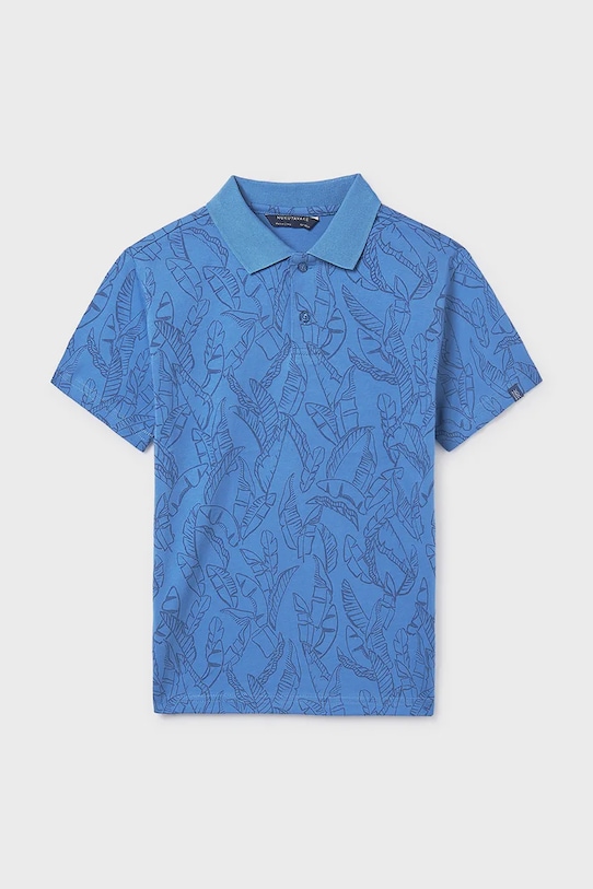 Mayoral polo dziecięce wzorzyste niebieski 6169.7G.Junior.PPY2