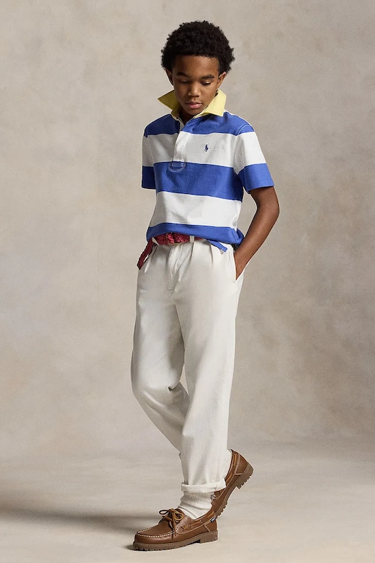 Pamučna polo majica Polo Ralph Lauren plava 323A12250004