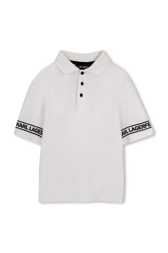 Karl Lagerfeld Polo majica otroška bombažna bela Z31099.114.150