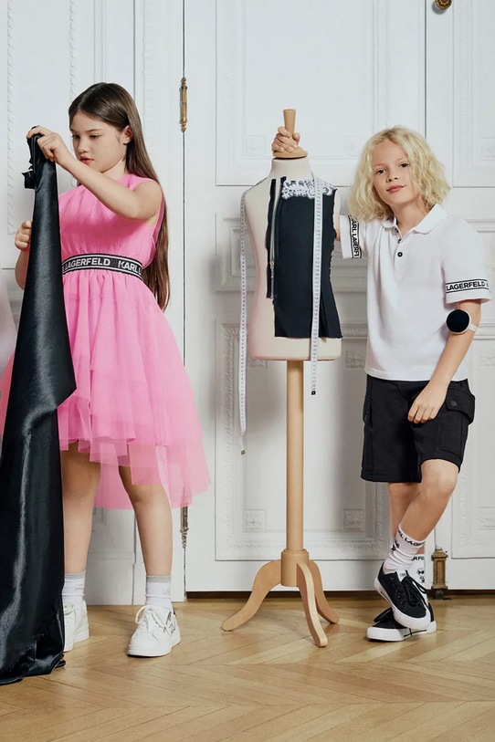 Karl Lagerfeld Polo majica otroška bombažna bela Z31099.114.150