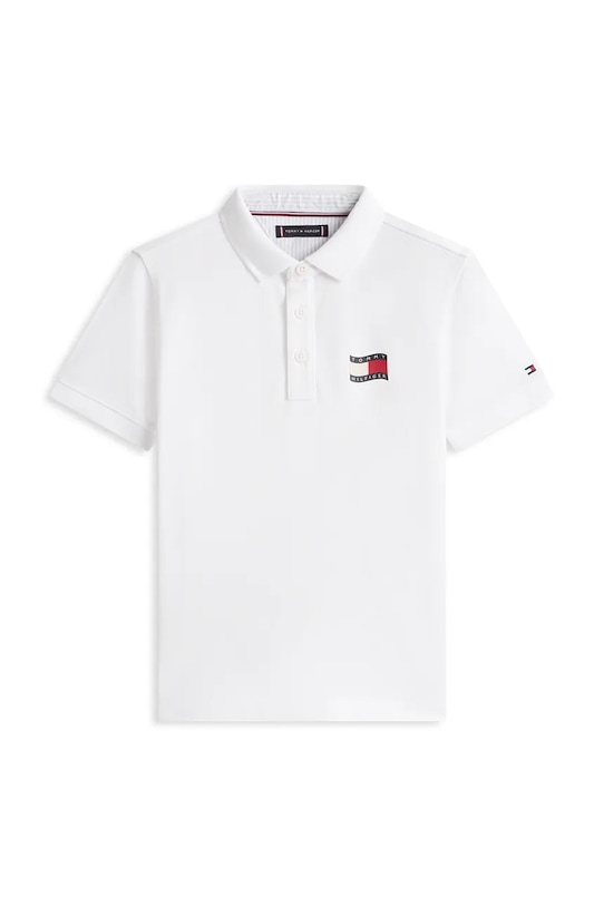 Tommy Hilfiger polo dziecięce bawełniane KB0KB10227.128.176.PPY2 biały SS26