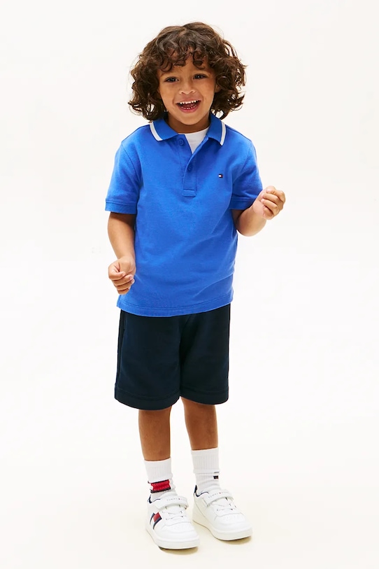 Tommy Hilfiger polo dziecięce bawełniane niebieski KB0KB10323.92.176.PPY2